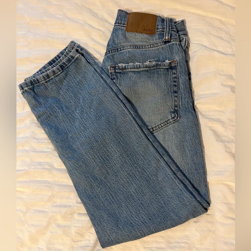 aeropostale high rise straight jeans